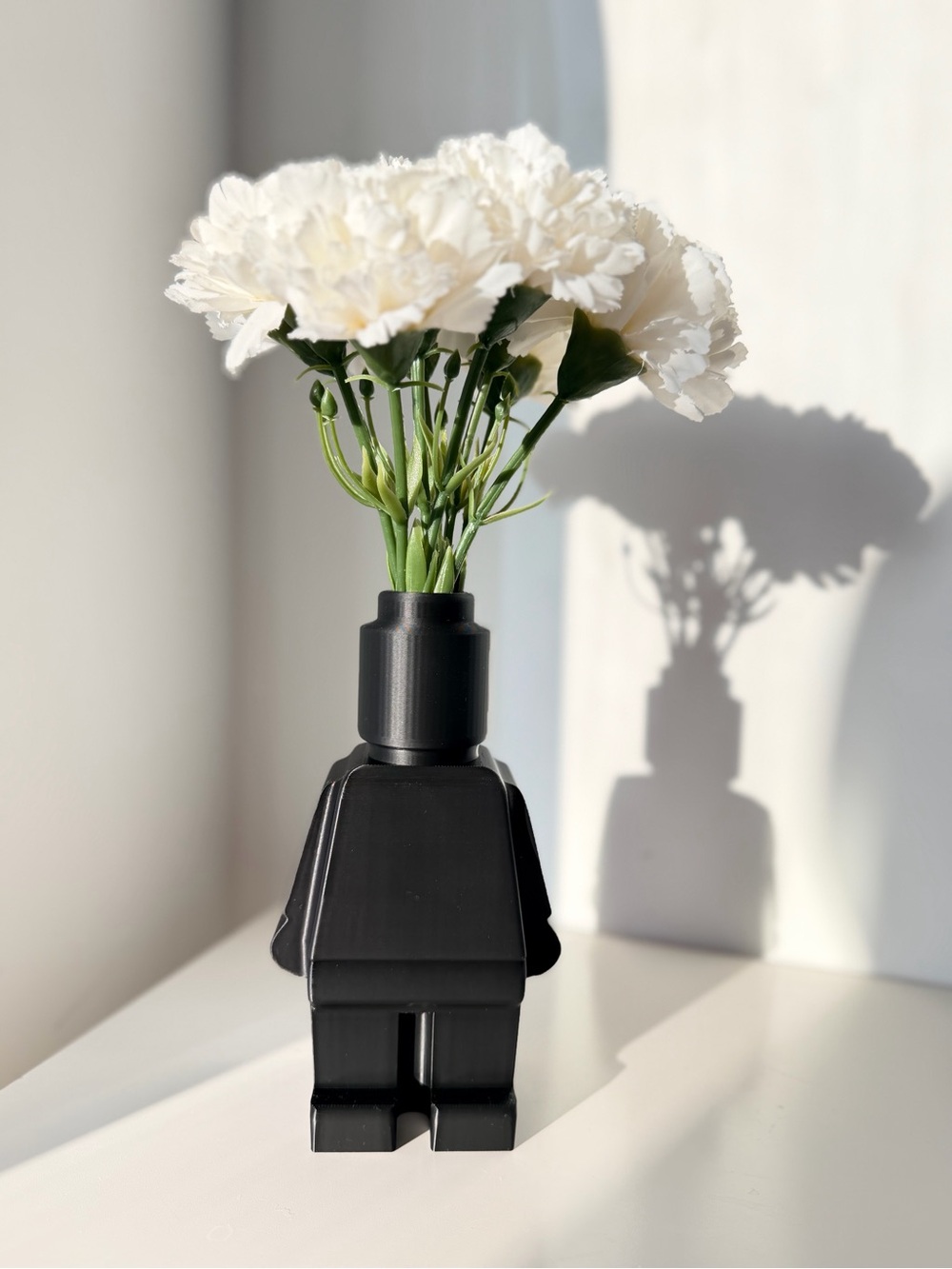 LEGO Style Minimalist Black Vase 3D Printed Figure Planter Home Decor - Picture 7 of 10